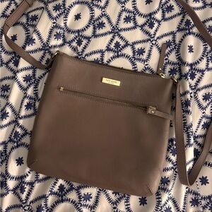 Kate Spade Brown Leather Crossbody Bag with Gold Hardware